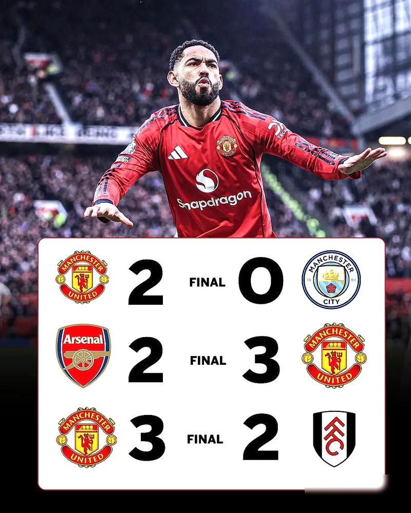 曼联32富勒姆！被连追2球+新援替补压哨绝杀卡里克上任后3连胜