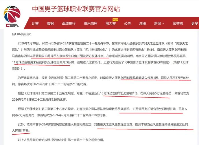 4人禁赛罚16万！CBA赛季最重罚单，四川遭晴天霹雳，球迷：至于吗