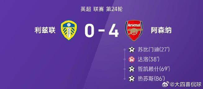 碾压，阿森纳英超对利兹联取得七连胜，总比分245