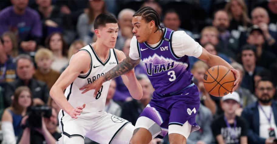 杰明25+10乔治26+7篮网力克爵士终结7连败